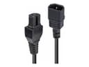 Lindy 30314 2m IEC C14 to IEC C15 Hot Condition Power Cable - Black thumbnail 2