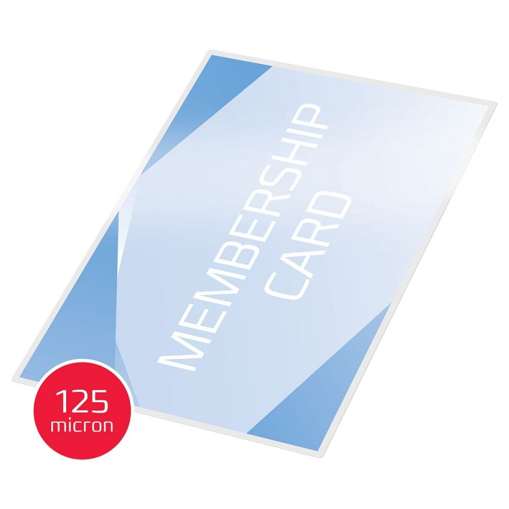GBC Gloss Card Laminating Pouches 125 Micron Pack of 100 - 75 x 105mm