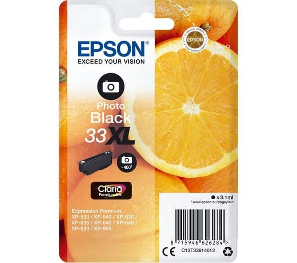 Epson 33XL - XL - photo black - original - ink cartridge - Image 1