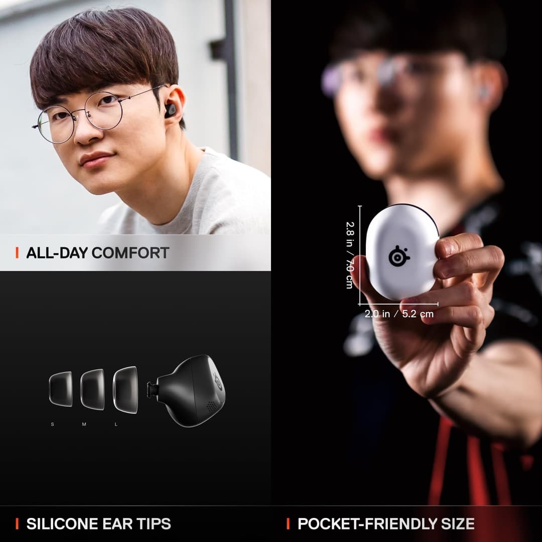 SteelSeries Arctis GameBuds Wireless Noise-Cancelling Gaming Earbuds for Xbox - Black - Image 6