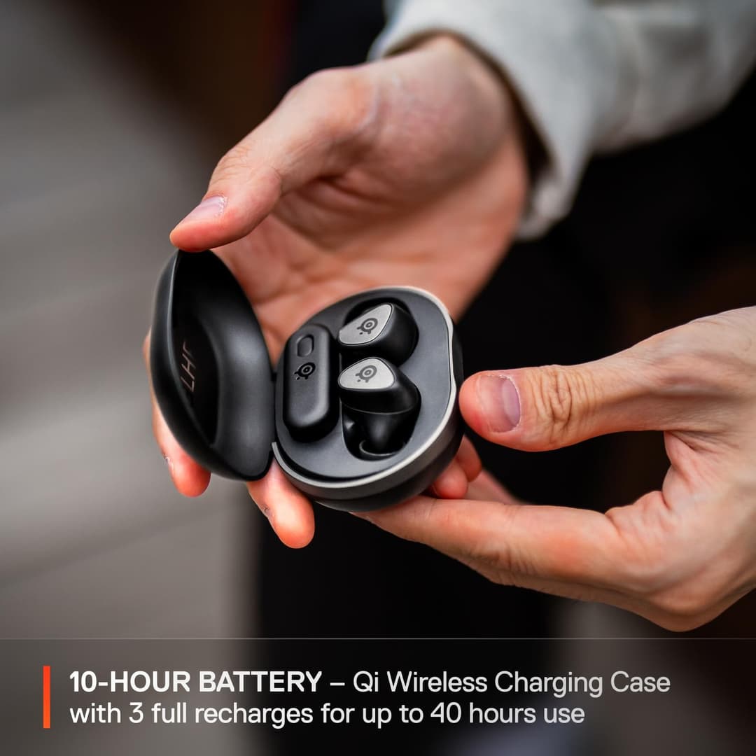 SteelSeries Arctis GameBuds Wireless Noise-Cancelling Gaming Earbuds for Xbox - Black - Image 7