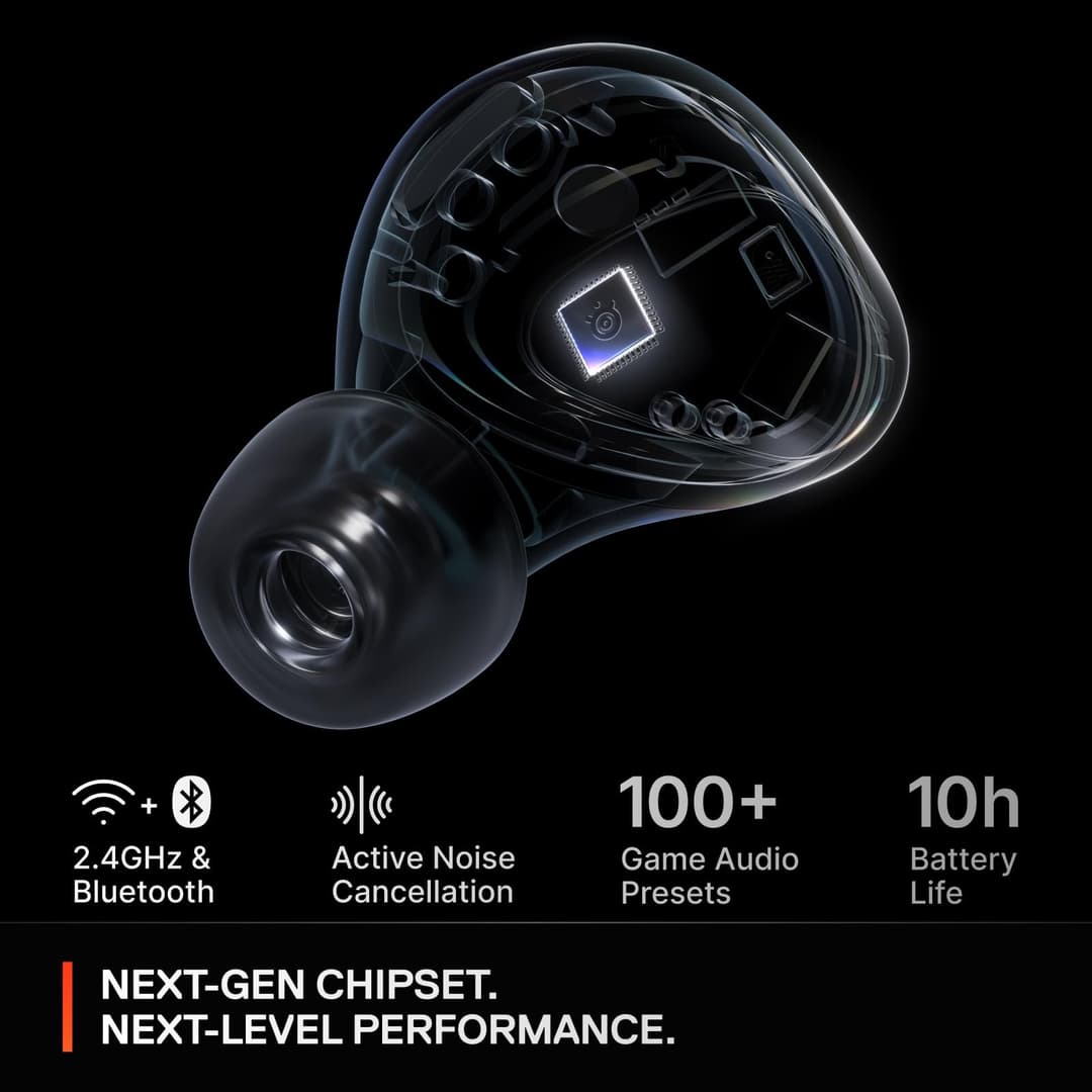 SteelSeries Arctis GameBuds Wireless Noise-Cancelling Gaming Earbuds for Xbox - Black - Image 8