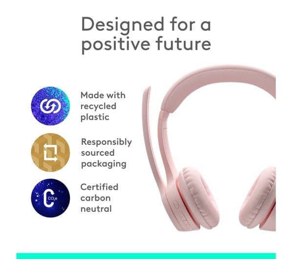Logitech Zone 300 Wireless Headset - Rose - Image 7