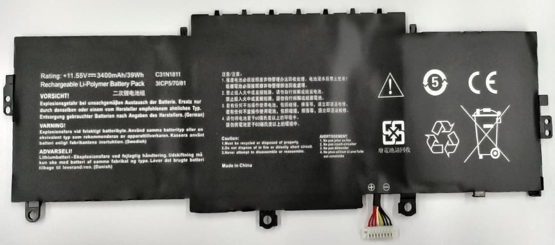 CoreParts MBXAS-BA0248 Replacement Laptop Battery for Asus BX433FN, 11.55V 4250mAh 49.09Wh Li-Pol, Black - Image 1