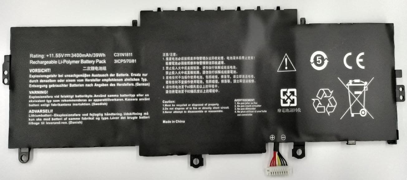 CoreParts MBXAS-BA0248 Replacement Laptop Battery for Asus BX433FN, 11.55V 4250mAh 49.09Wh Li-Pol, Black
