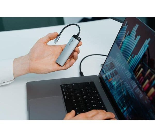 Verbatim 4-Port USB Type-C Hub - Grey - 49140 - Image 4