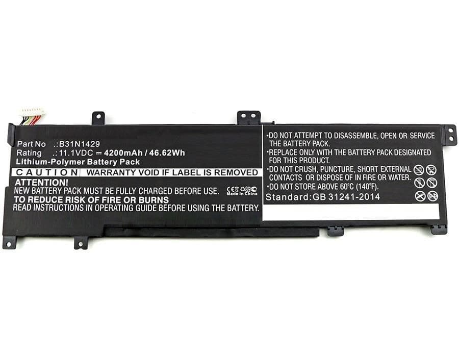 CoreParts MBXAS-BA0119 Replacement Laptop Battery for Asus Vivobook A501L/A501LX (B31N1429), 11.1V 3400mAh Li-Pol - Image 1