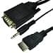 Cables Direct HDMI to VGA + Audio Cable, Gold Plated - 1m thumbnail 3