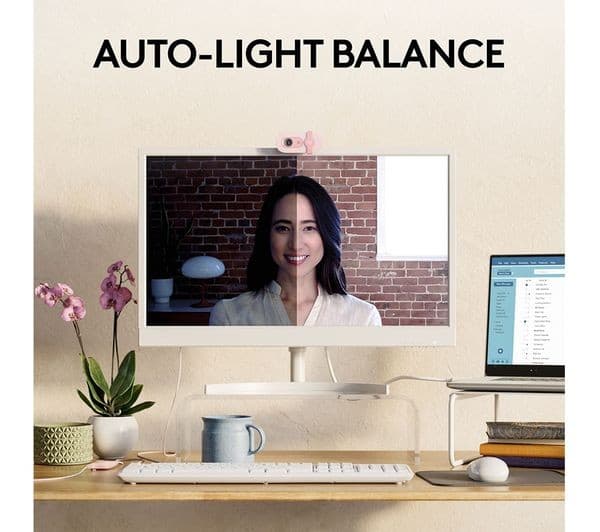 Logitech Brio 100 Full HD 1080p Webcam - Rose - Image 3