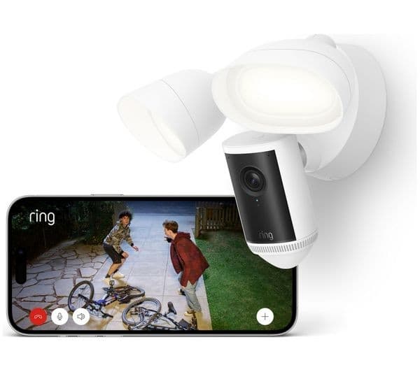 Ring Floodlight Cam Pro (2nd Gen) Wired 4K Outdoor Security Camera - White - Image 2