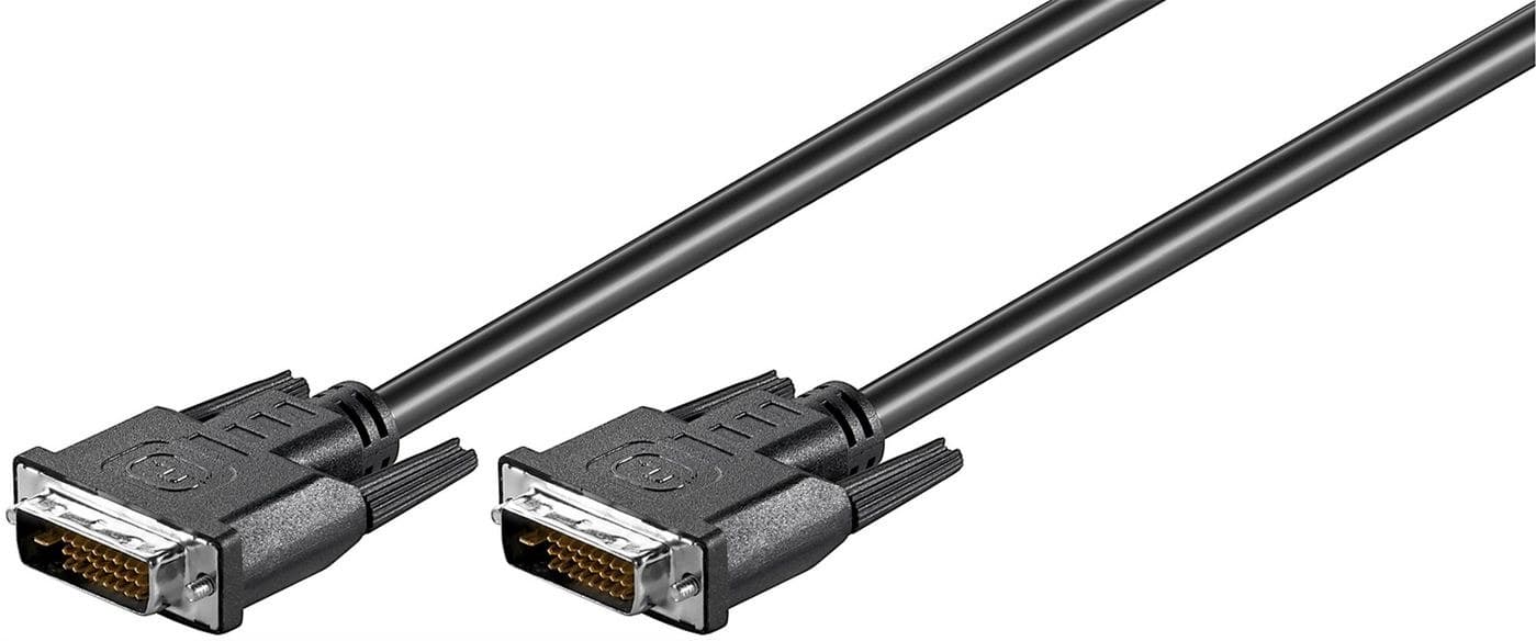 Microconnect DVI-D Dual Link 24+1-pin Cable Male to Male Black - 2m