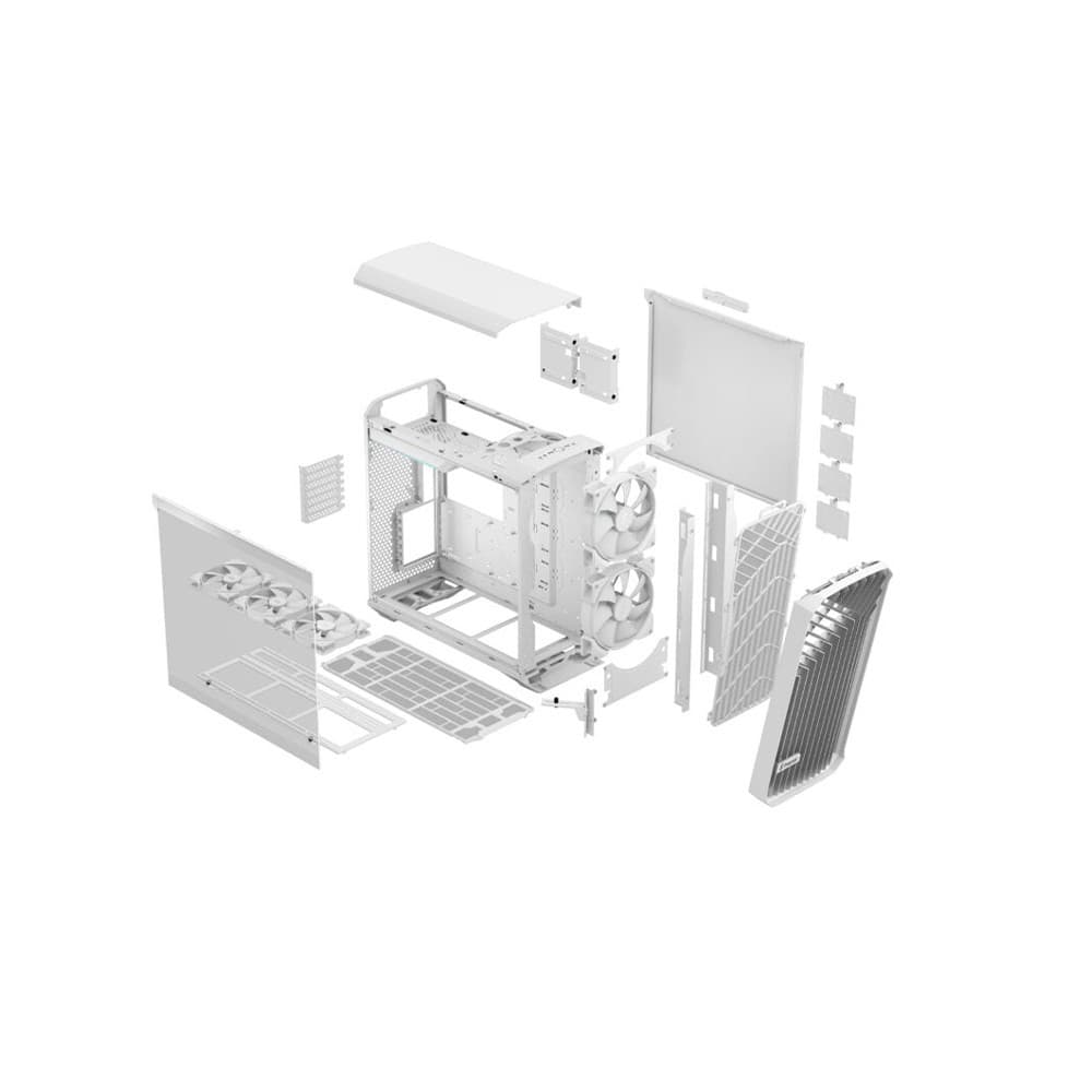 Fractal Design Torrent E-ATX Mid Tower PC Case - White RGB TG Clear Tint - Image 7