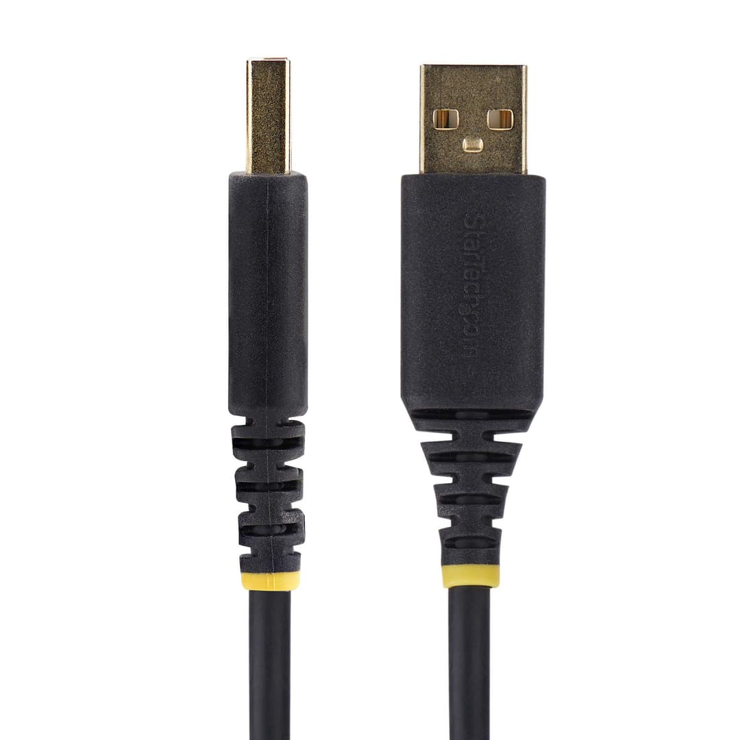 StarTech.com 6.6ft (2m) USB to Null Modem Serial Adapter Cable, COM Retention, FTDI, USB-A to DB9 RS232, Interchangeable DB9 Screws/Nuts, Windows/macOS/Linux - Image 3