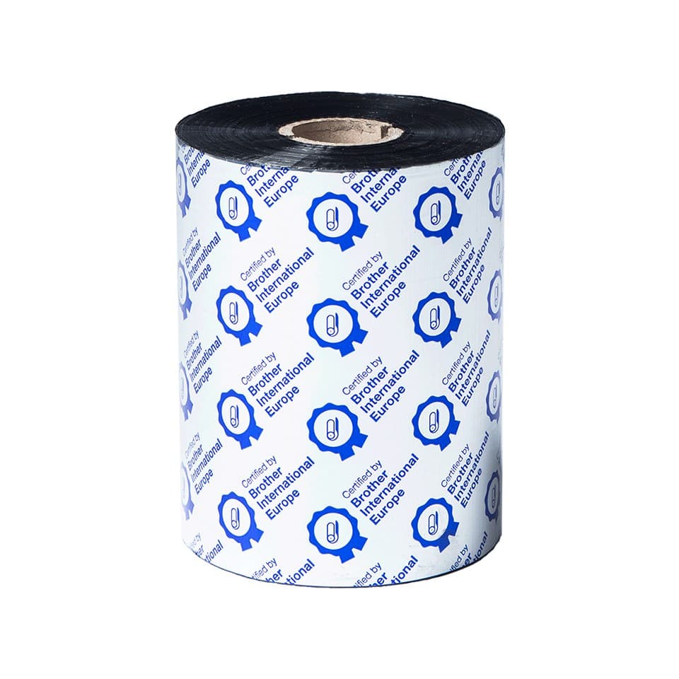 Brother BWP-1D600-110 Premium Wax Thermal Transfer Ribbon, Black, 110mm x 600m