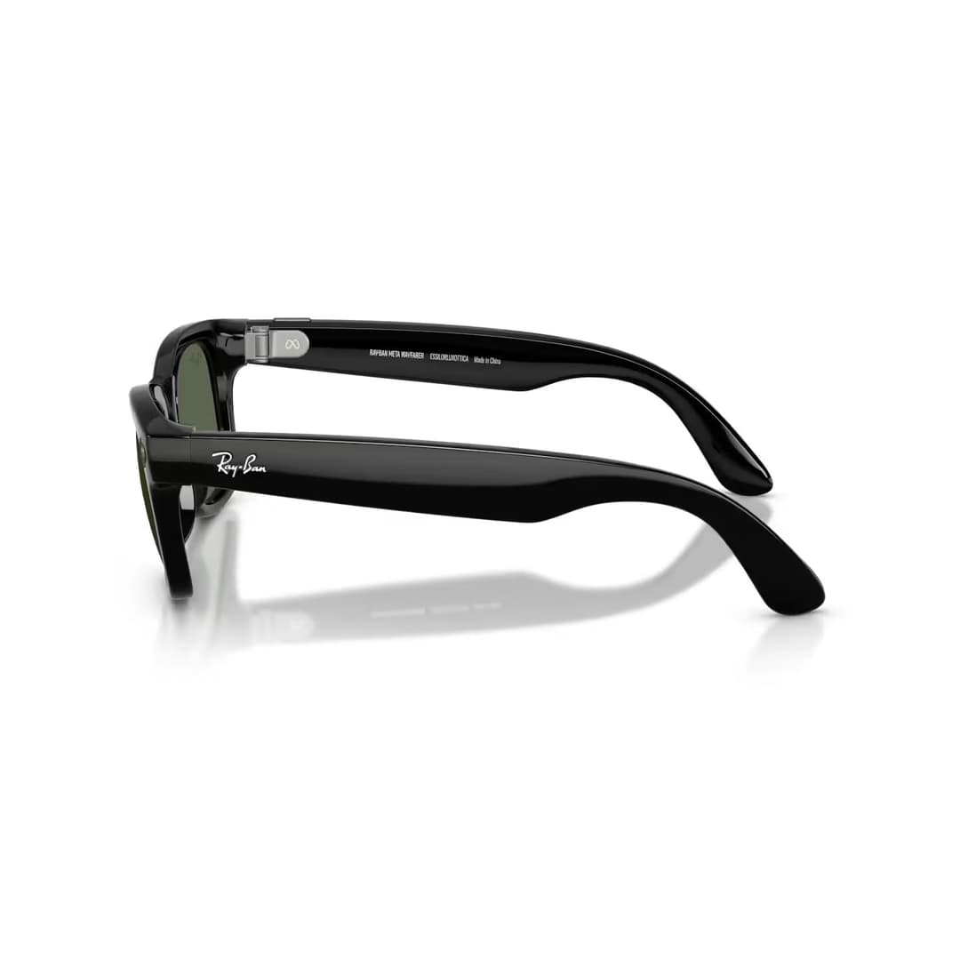 Ray-Ban Meta (Gen 2) Wayfarer RW4012 Smart Glasses - Shiny Black, Transitions Graphite Green - Image 4