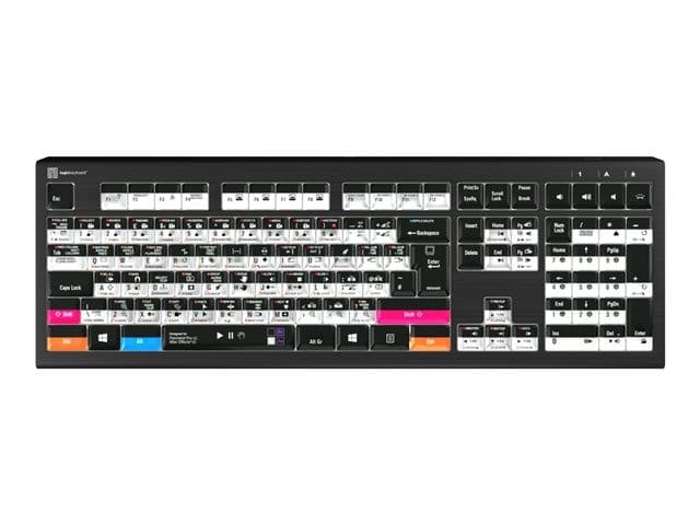 Logic Keyboards Adobe Filmmaker Astra 2 Backlit Keyboard UK - Windows - Black