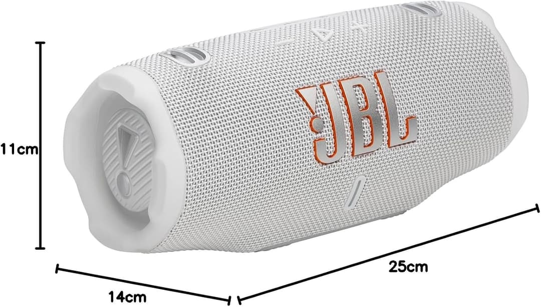 JBL Charge 6 Portable Wireless Speaker - White - Image 5