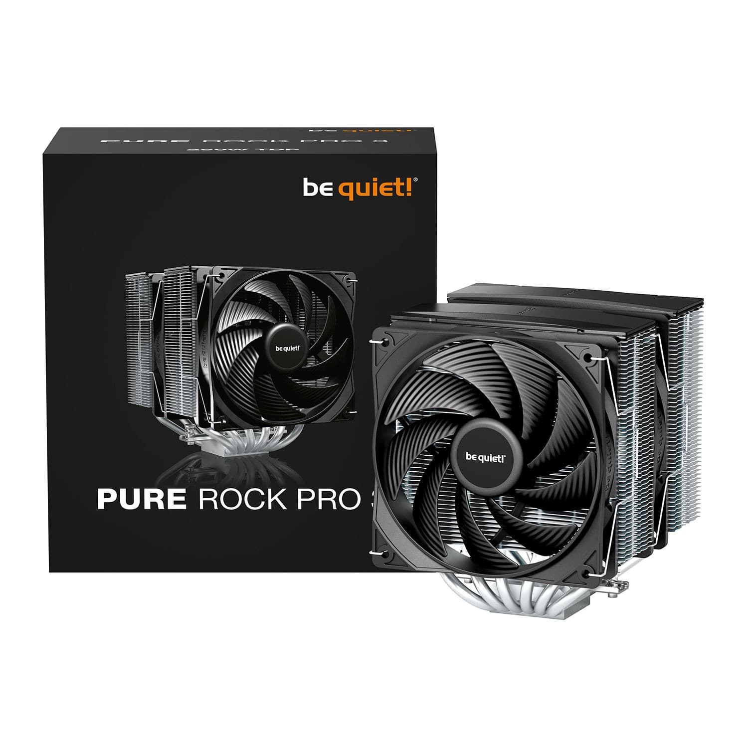 be quiet! Pure Rock Pro 3 Dual Tower 4-pin PWM CPU Air Cooler Silver