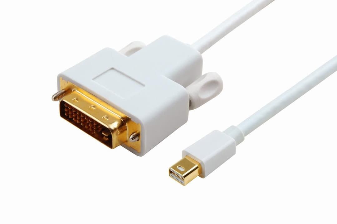 MicroConnect MDPDVI2 Mini DisplayPort 1.2 to DVI-D (24+1) Dual-Link Cable 2m, White - Image 1