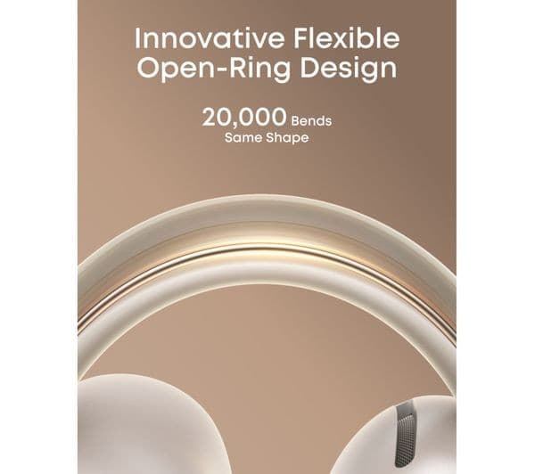 soundcore AeroClip Open-Ear Clip-On Wireless Earbuds - Champagne White - Image 4