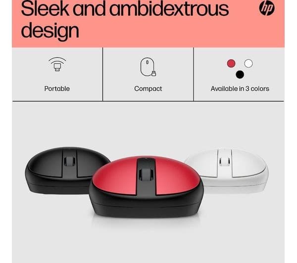 HP 240 Bluetooth Wireless Optical Mouse - Red - Image 3