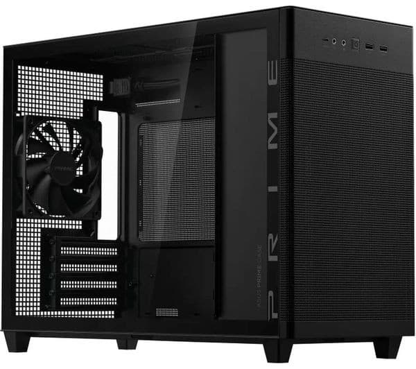 ASUS Prime AP201 Micro ATX Mini-Tower PC Case - Black, Tempered Glass - Image 1
