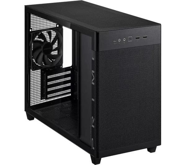 ASUS Prime AP201 Micro ATX Mini-Tower PC Case - Black, Tempered Glass - Image 3