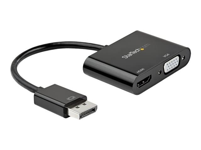 StarTech.com DP2VGAHD20 DisplayPort to HDMI 4K 60Hz or VGA 1080p Adapter 23.2cm Black - Image 2