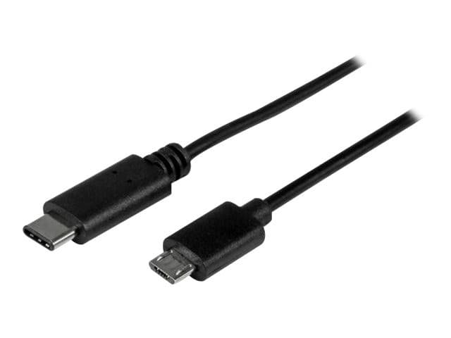 StarTech.com USB2CUB1M 1m USB-C to Micro-USB Cable (USB 2.0) - Black - Image 3