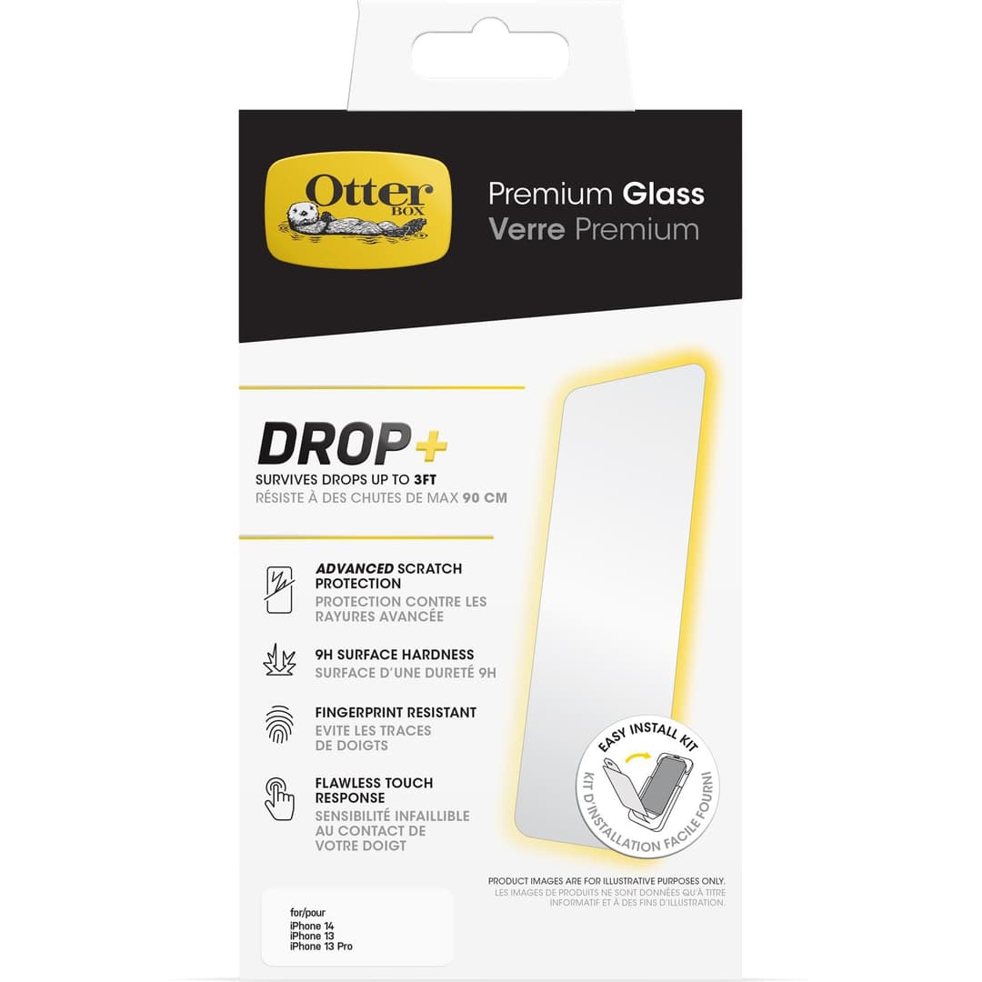 OtterBox Premium Glass Screen Protector for iPhone 17e/16e/14/13/13 Pro - Image 1