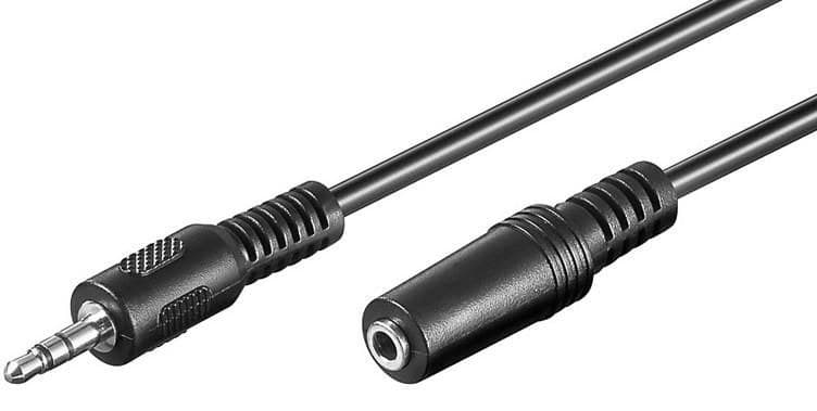 Microconnect 3.5 mm Audio Extension Cable Male to Female Black - 10m - Image 1