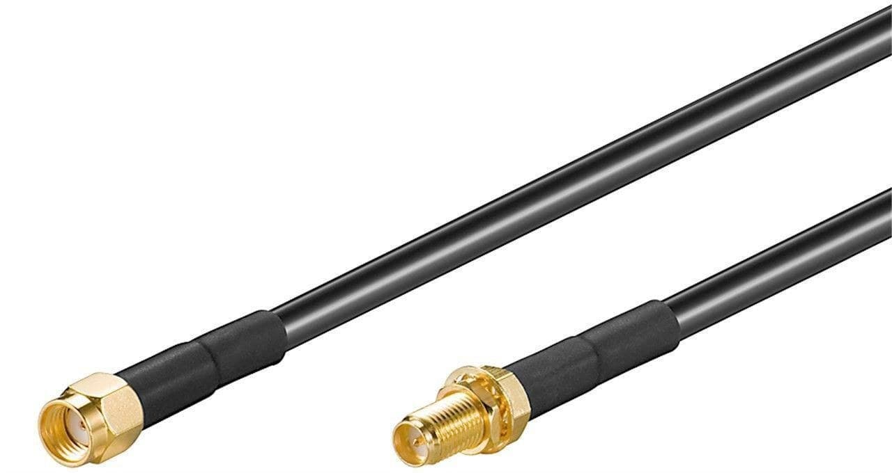Goobay WLAN Antenna Extension Cable RP-SMA Plug to RP-SMA Jack - 1m