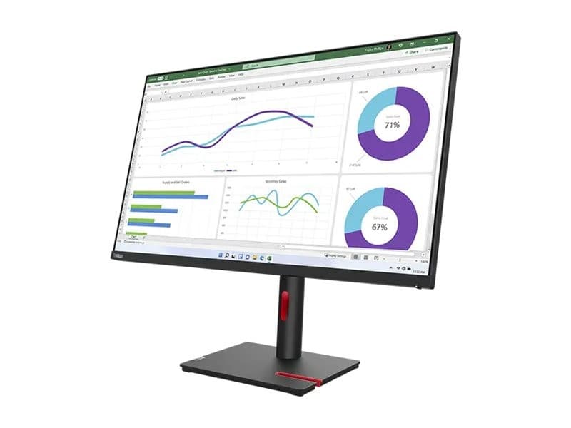 Lenovo ThinkVision T32h-30 31.5" QHD 2560 x 1440 IPS USB-C Docking Monitor - Raven Black - Image 1