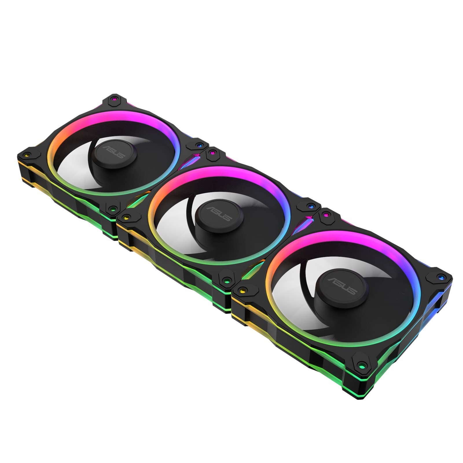 ASUS Prime MR120 ARGB 120mm Reverse PC Fan - Black 3-Pack
