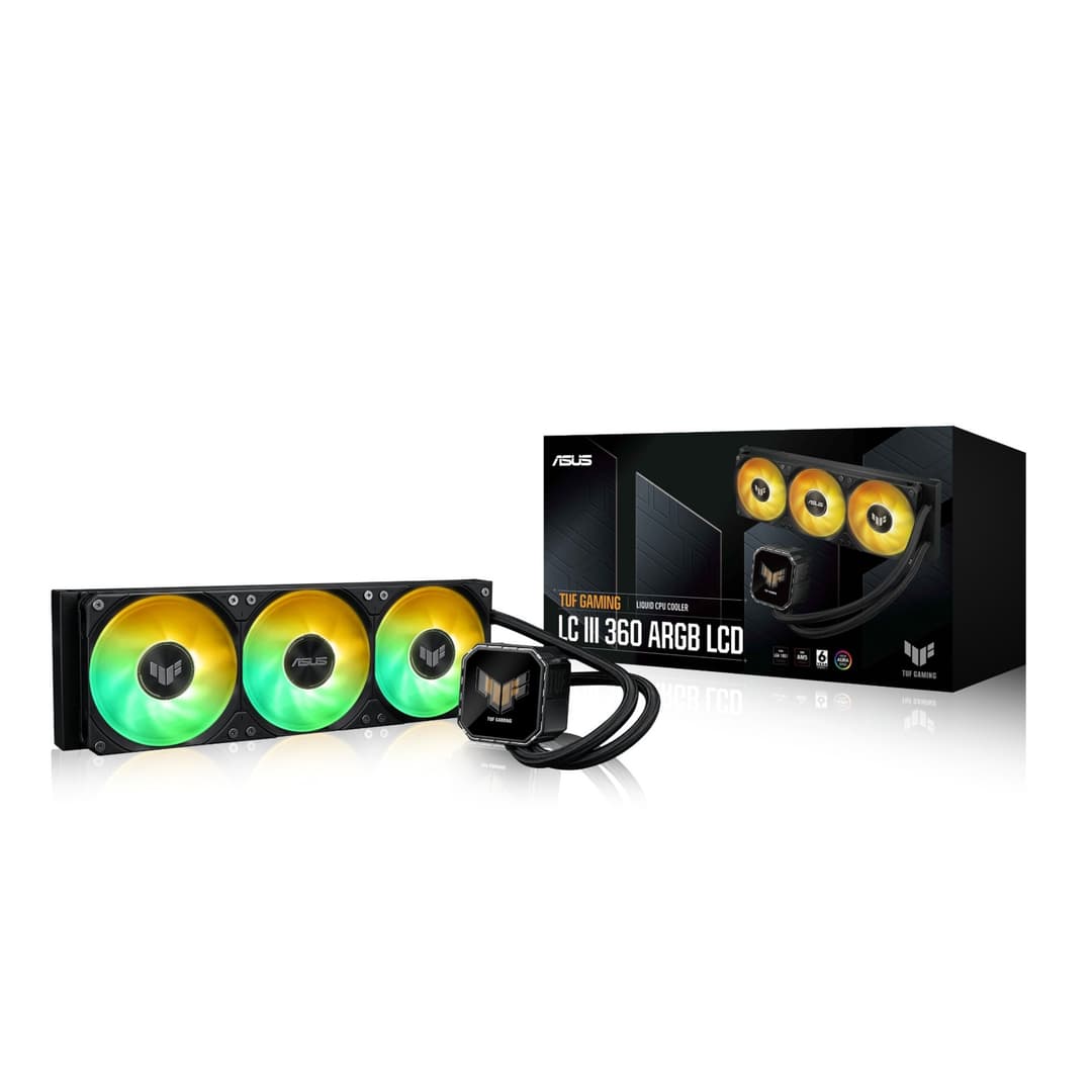 ASUS TUF Gaming LC III 360 ARGB LCD 360mm AIO Liquid CPU Cooler - Black - Image 1