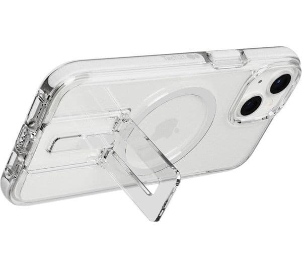 TECH21 Evo Crystal Kick iPhone 14 Case with MagSafe - Clear & White - Image 7