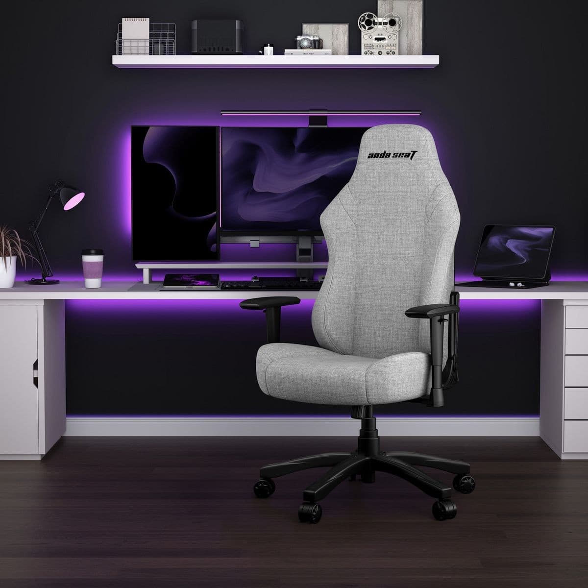 AndaSeat Luna Premium Large Gaming Chair - Grey Fabric