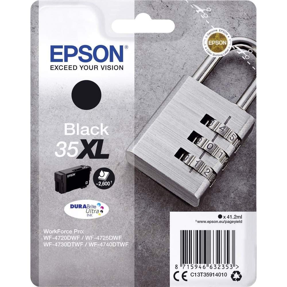 Epson 35XL Black Padlock Claria Photo HD Ink Cartridge - Black - Image 1