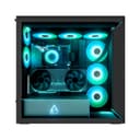 Arctic Xtender ARGB Tempered Glass E-ATX Mid Tower PC Case - Mirror With Vertical GPU Mount - Black thumbnail 6