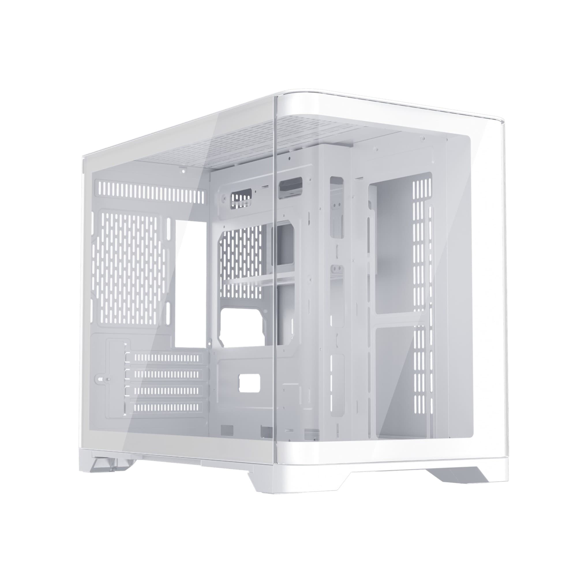 1st Player UV6 Tempered Glass Micro ATX Gaming Case - White