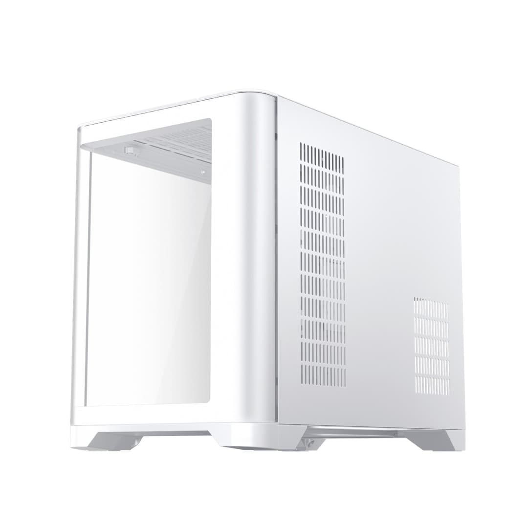 1st Player UV6 Tempered Glass Micro ATX Gaming Case - White - Image 2