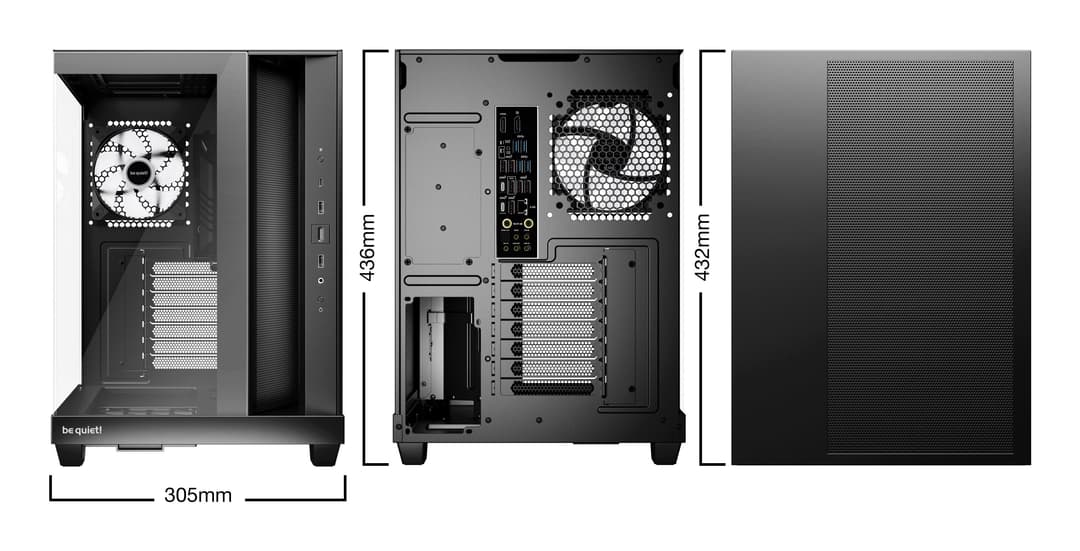 be quiet! Light Base 500 LX ARGB Tempered Glass Midi Tower PC Case - Black - Image 2