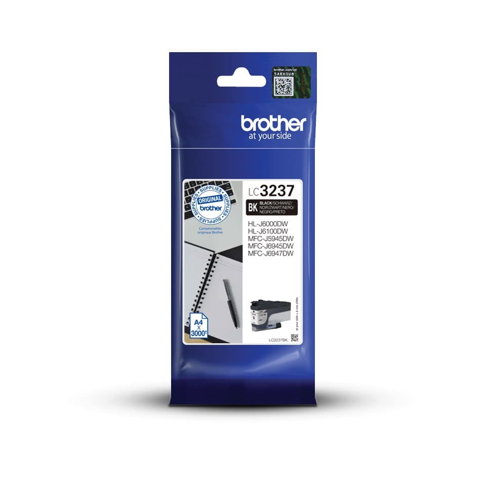 Brother LC3237BK Standard Yield Original Ink Cartridge - Black - Image 1