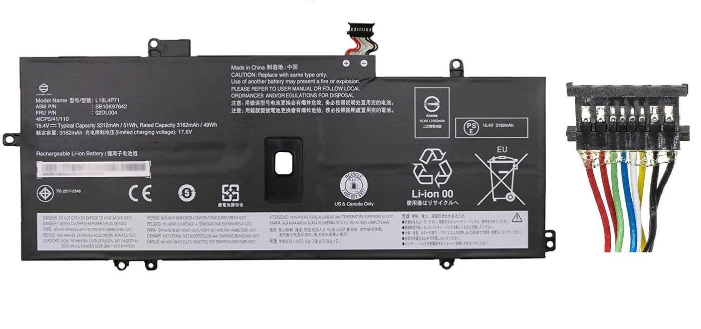 CoreParts Laptop Battery for Lenovo ThinkPad X1 Carbon Gen 7 (2019/2020) 49.92Wh Li-ion 15.36V 3250mAh Black (MBXLE-BA0280)