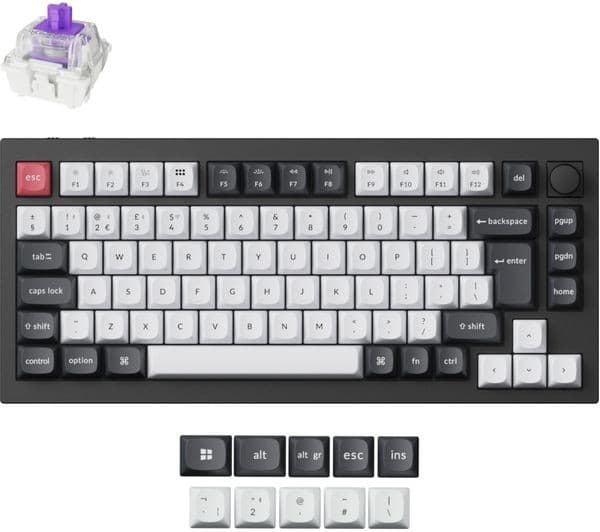 KEYCHRON Q1 HE Wireless Mechanical Gaming Keyboard - Carbon Black