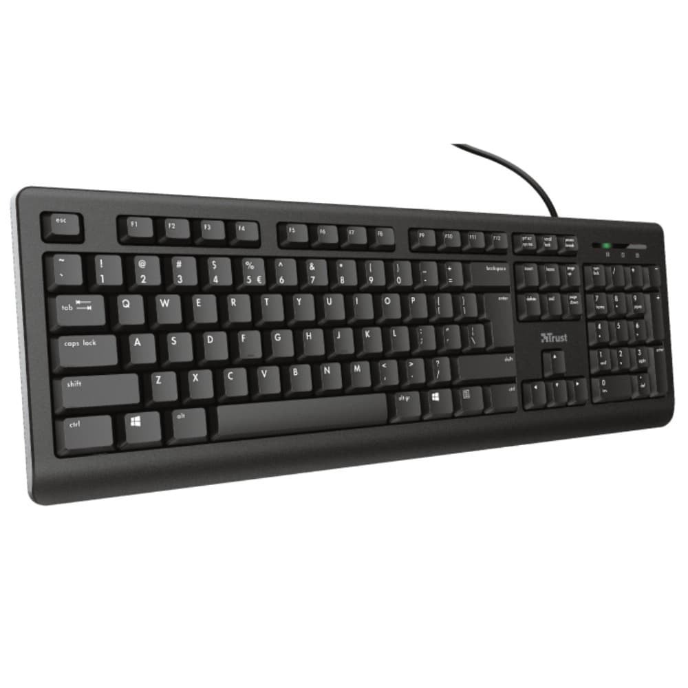 Trust TK-150 Universal Silent USB QWERTY UK English Keyboard - Black - Image 2