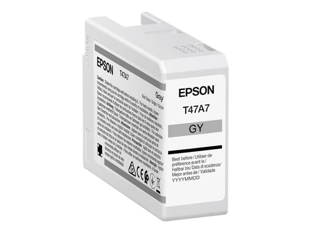 Epson T47A UltraChrome Pro 10 Original Ink Cartridge 50ml for SureColor SC-P900 - Grey