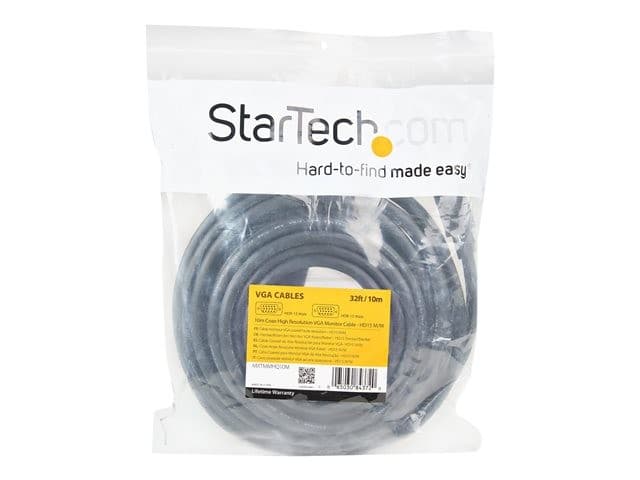 StarTech MXTMMHQ10M Coax High Resolution VGA Monitor Cable HD15 M/M 10m - Black - Image 7