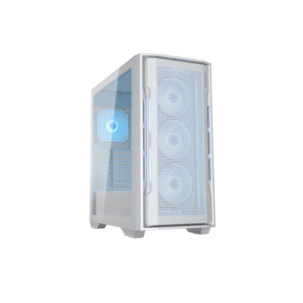Cougar Uniface White ATX Micro ATX Tempared Glass White PC Case - Image 1