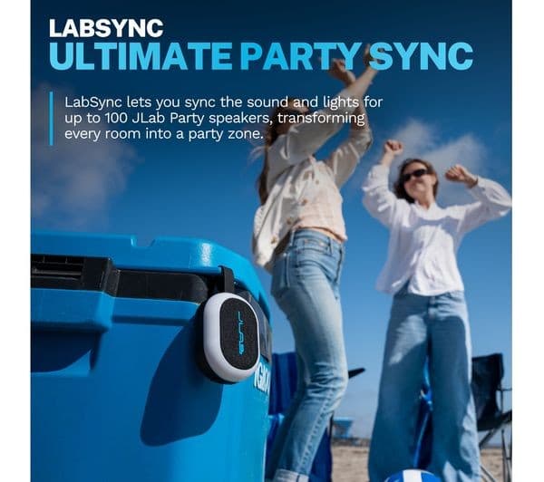JLab Pop Party Portable Bluetooth Speaker - Black - Image 4